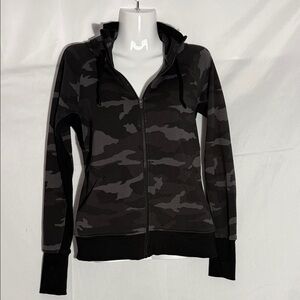 Athleta Dark Camo Zip-Up Hoodie